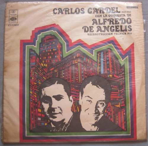 Antiguo Disco De Carlos Gardel Con Alfredo De Angelis