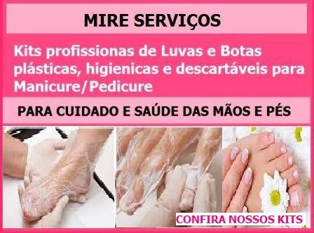 Kits Luvas + Botas Descartáveis Manicure/pedicure Profission