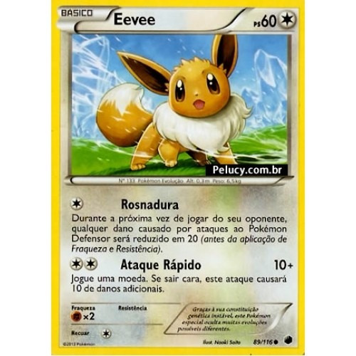 Eevee - Pokémon Normal Comum - 89/116 - Pokemon Card Game