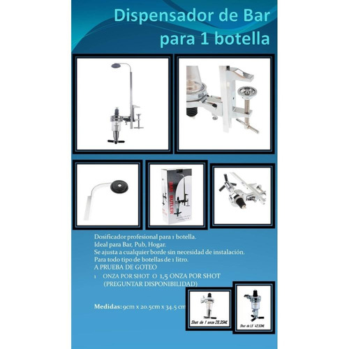 Bar Licorera Dispensador Dosificador 1 Botella
