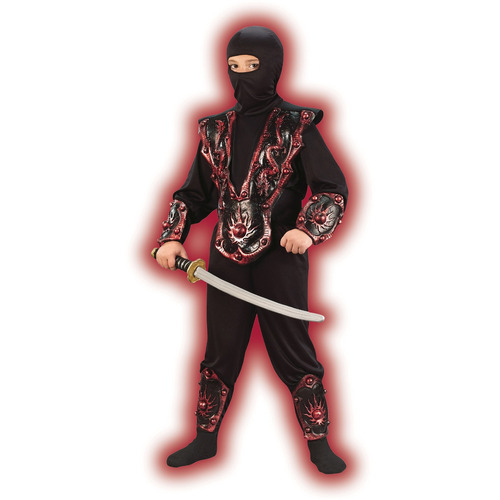 Disfraz Para Niño Ninja Luchador Rojo Talla L (10-12)