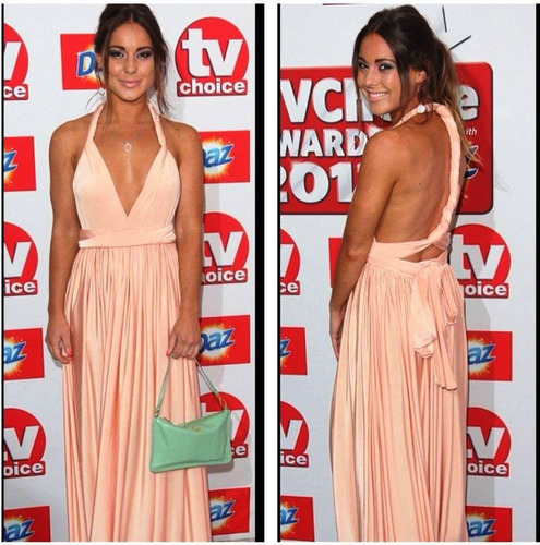 Vestido Fiesta Jean Pantalon Remera Straples Largo Solero Vx