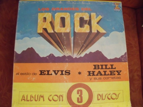 Lp Los Grandes Del Rock Album 3 Discos, Acetatos