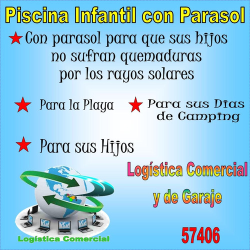 Piscina Inflable Para Niños Intex 57406 Con Parasol O Techo