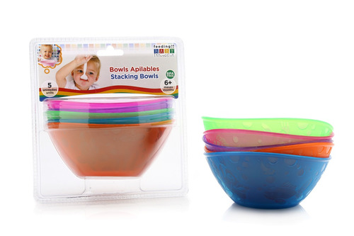Cinco Coloridos Bowls Apilables Baby Innovation Punto Bebe