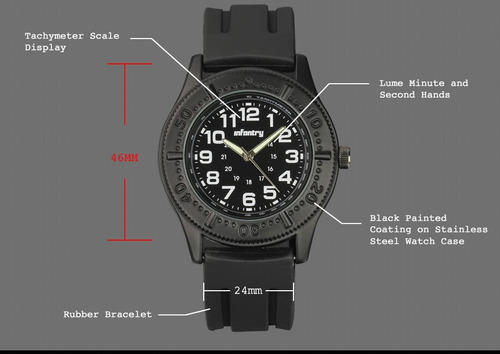 Relógio Infantry Quartz Wrist Sport Stain Na Caixa Importado