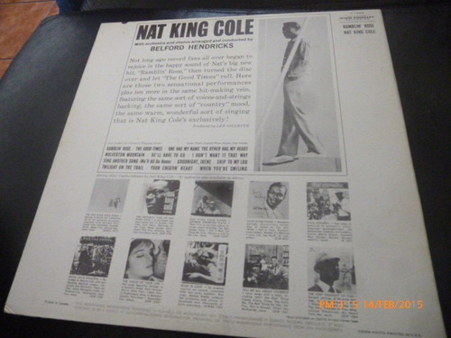 Vinilo Lp De Nat King Cole --ramblin Rose (u219