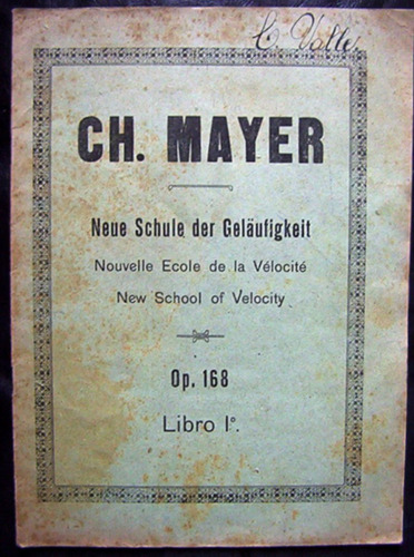 Ch. Mayer Nueva Escala De Velocidad Op.168 Libro 1