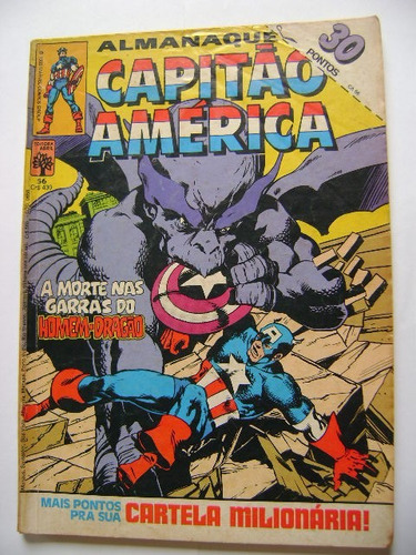 Capitão América  Nº 56 Jan 84 Ed Abril C/ Dicionário Marvel