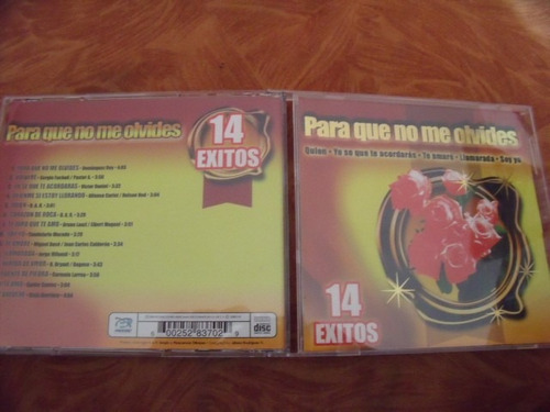 Cd Para Que No Me Olvides 14 Temas,