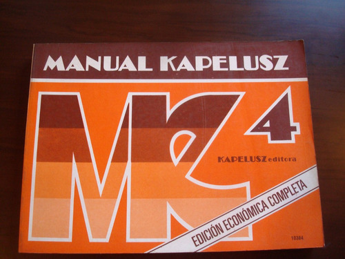 Manual Kapelusz 4° Edicion Economica -nuevo