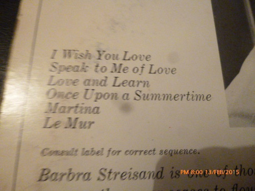 Vinilo Lp De Barbara Streisand -- Je'm Appelle Barbara(u1001