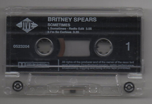 Britney Spears Sometimes Cassette Single 2 Tracks Sin Tapa