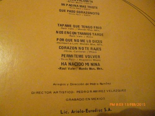 Vinilo Lp De Angelica Maria -- Con Mariachi (u55