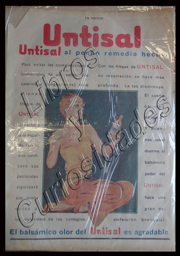 Afiche Antiguo Publicitario Untisal . Art. 22471