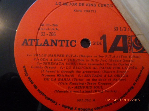 Vinilo Lp De King Curtis -- The Best( U842