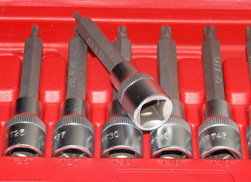 Imagem 3 de 4 de Jogo De Soquete Torx Macho Com 9 Peças - Site Do Mecanico
