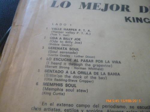 Vinilo Lp De King Curtis -- The Best( U842