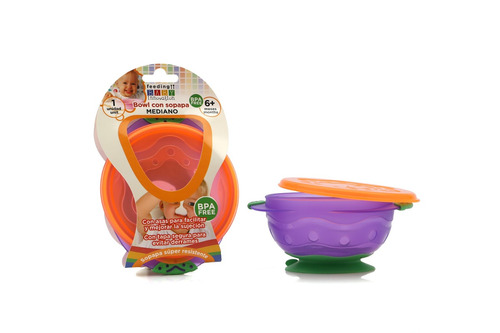 Bowl Mediano Con Asas/sopapa/tapa Baby Innovation Punto Bebe