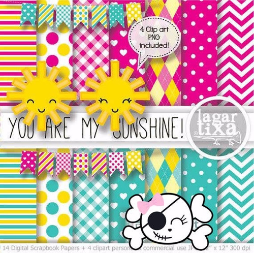 Kit Imprimible Pack Fondos Coloridos Clipart Cod 35