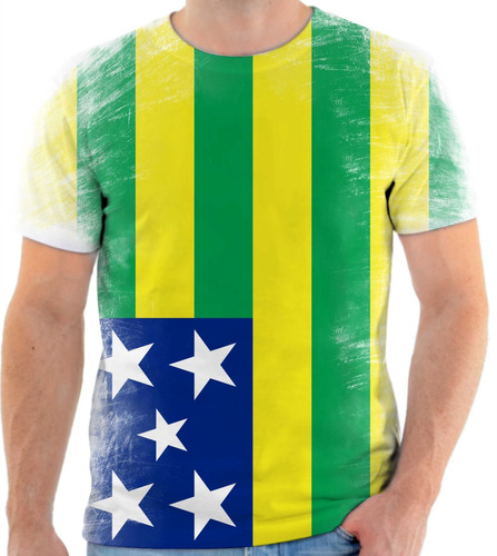 Camiseta, Camisa Bandeira Estado De Goias 2.