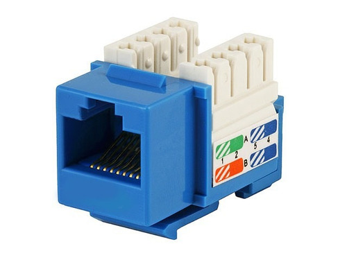 100 Pz Jack Rj45 Cat5e Conector Hembra Red Utp  Azul Xcase