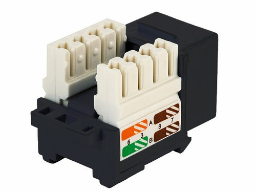 100 Pz Jack Rj45 Cat5e Conector Hembra Red Utp Negro Xcase