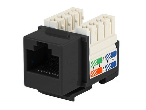 100 Pz Jack Rj45 Cat5e Conector Hembra Red Utp Negro Xcase