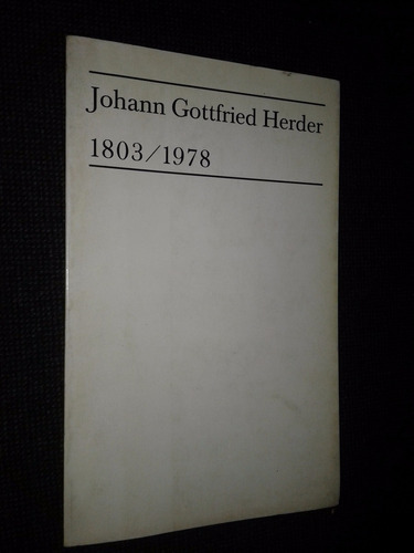 Johann Gottfried Herder 1803/1978