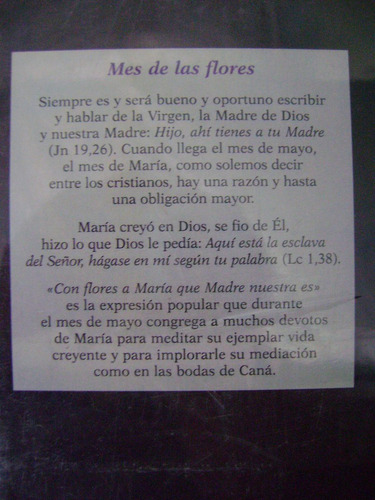 Mes De Las Flores. Mayo Dedicado A María - Padre Josico | MercadoLibre