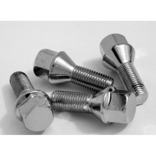 Imagem 5 de 5 de Jogo 20 Parafuso Roda Cromado M12x1,5x50mm Linha Gm Vw Multi