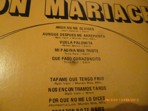 Vinilo Lp De Angelica Maria -- Con Mariachi (u55