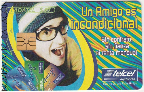 Tarjeta Telefono Ladatel Telmex (amigo) De Mexico Impecable