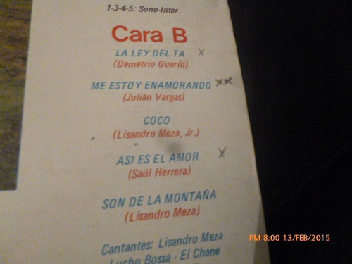 Vinilo Lp De Lisandro Meza Y La Banda De La Niña (u992