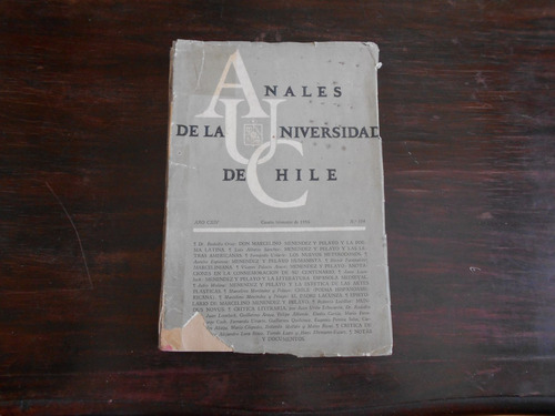 Anales De La Universidad De Chile. 4° Trimestre 1956. .