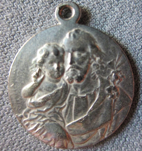 Antigua Medalla Religiosa Virgen Santa Arra
