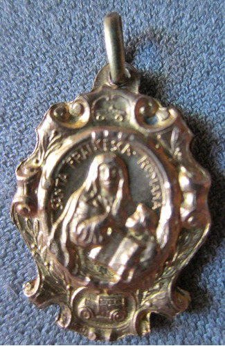 Medalla Amuleto Santa Francesca Romana Protectora Automovili