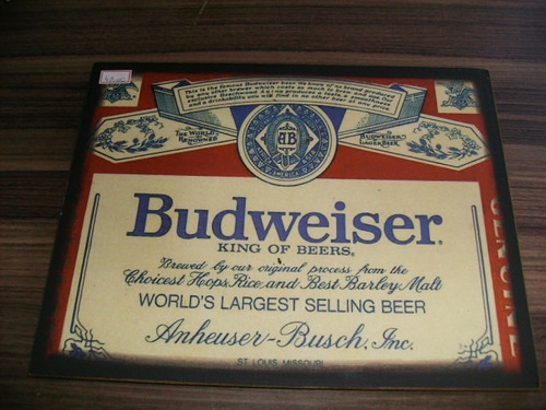 Placa Decorativa Budweiser