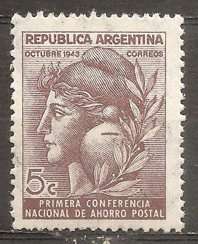 Argentina 429 Gj 903 Confer Nacional De Ahorro Año 1943 Mint