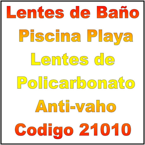 Imagen 2 de 9 de Lentes Natacion Policarbonato Cinta Silicon Piscina 21010
