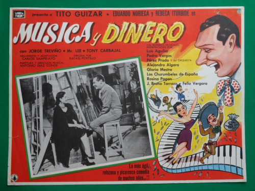 Tito Guizar Musica Y Dinero Original Cartel Del Cine