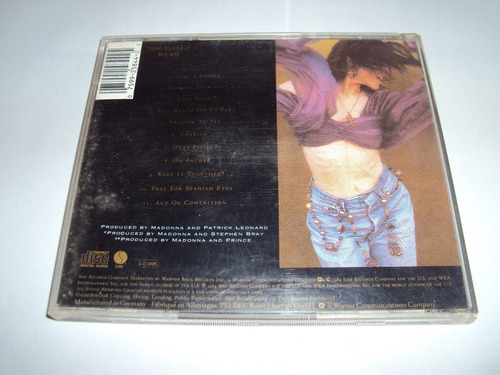 Madonna - Like A Prayer - Cd Made In Germany 1989