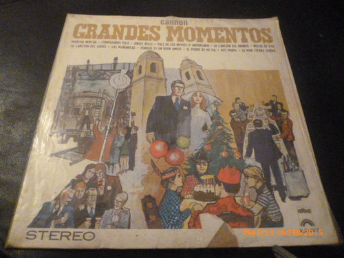 Vinilo Lp De Grandes Momentos Cannon ( U951
