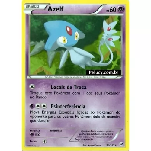 Azelf - Pokémon Psíquico Raro - 38/101 - Pokemon Card Game