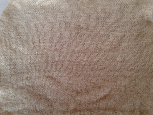 Chaleco Lana Tejido Color Crema Talle M