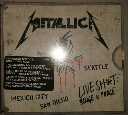 Metallica Box Set 3cds Y 2 Dvs Live Shit