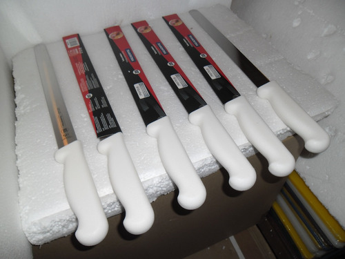 Imagen 3 de 6 de Cuchillo Liso Para Sándwiches Inox 30 Cm Mango Polipropileno