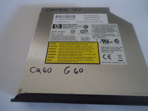 Quemador Dvd Original Usado  Hp G60 Compaq Cq60