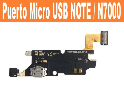 Flex Puerto Micro Usb Samsung Note N7000 Conector Carga