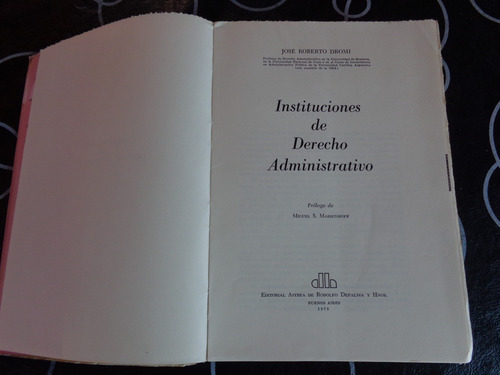 Instituciones De Derecho Administrativo
